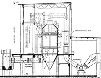 Схема установки вертикального электрофильтра